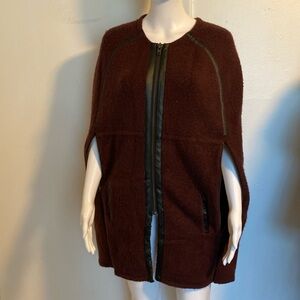 Trouvé Elegant Burgundy Sweater Cape. XS/S